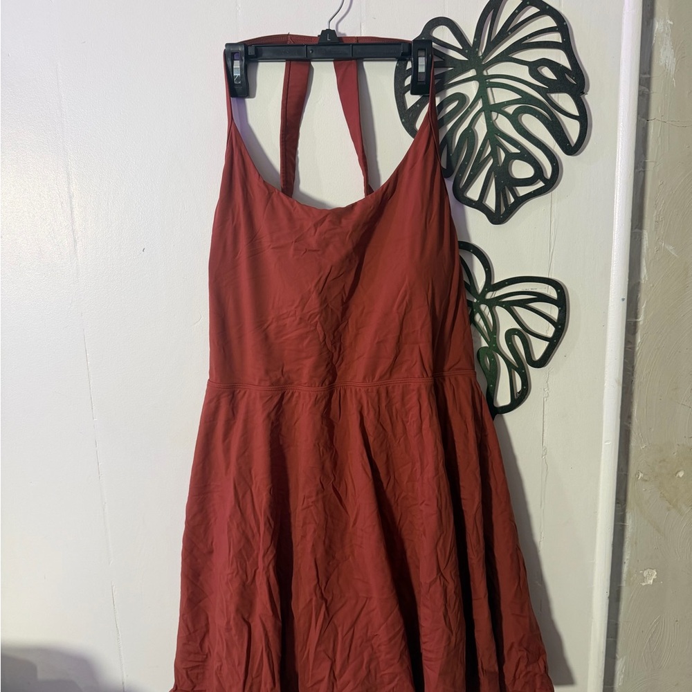 HALARA Backless Red Dress